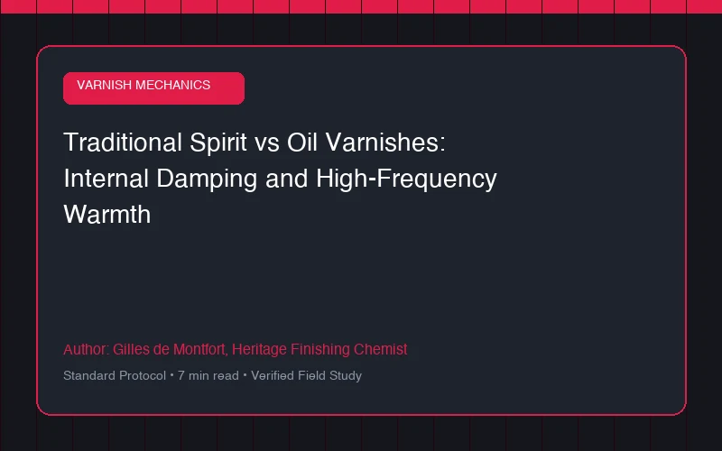Traditional Spirit vs Oil Varnishes: Internal Damping and High-Frequency Warmth