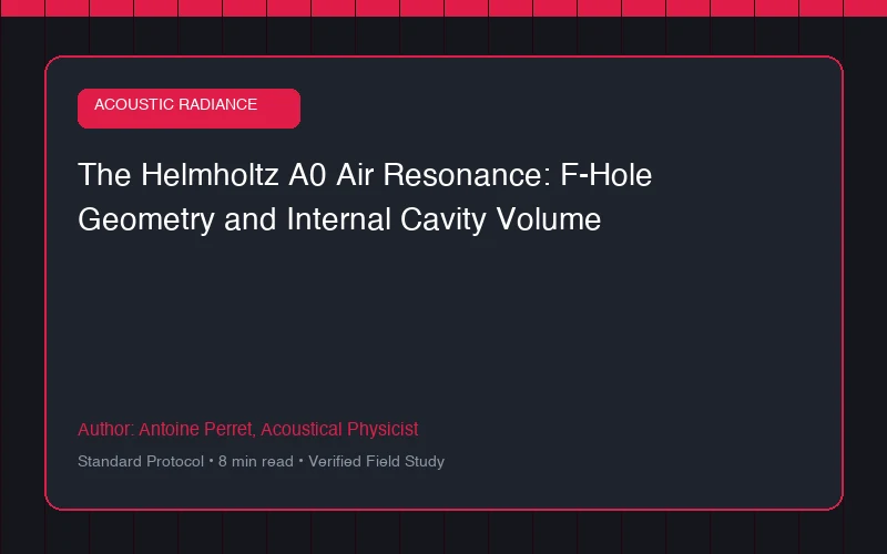 The Helmholtz A0 Air Resonance: F-Hole Geometry and Internal Cavity Volume